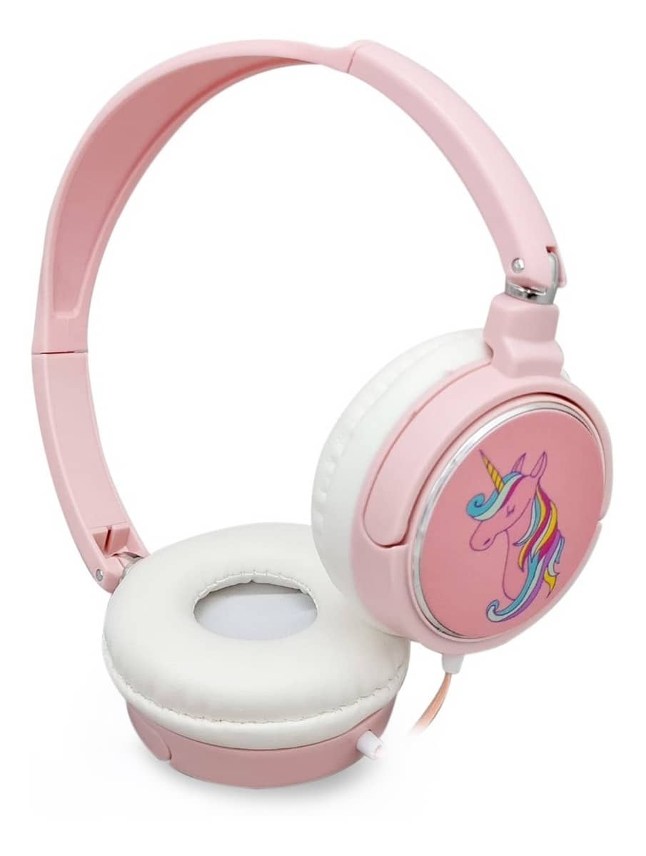 Auricular Vincha Unicornio Con Micr fono Infantil Rosado Wuala