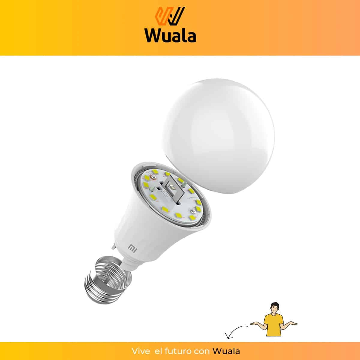 Pack X2 Lampara Luz Bombilla Inteligente Xiaomi Led Wifi - Wuala