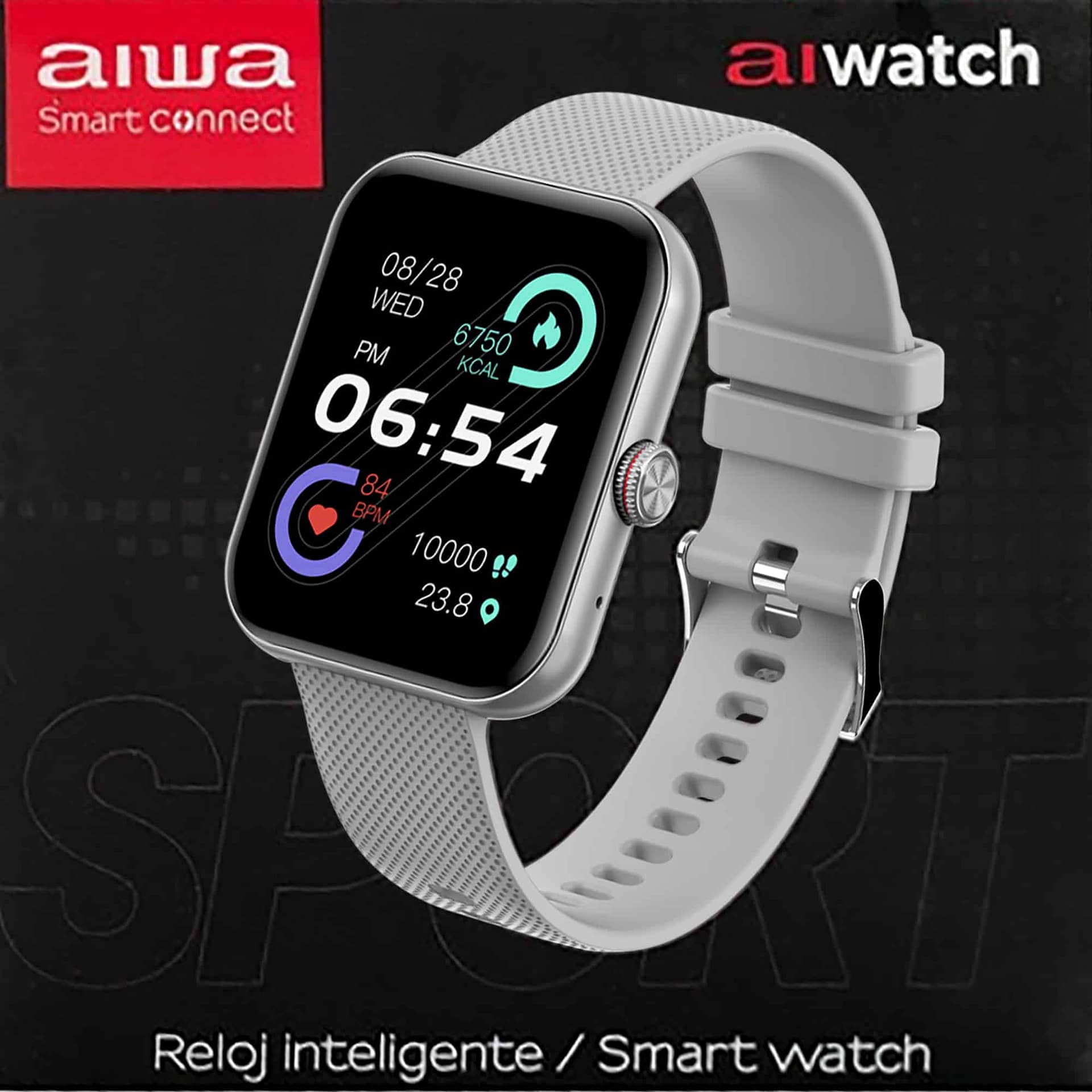 Reloj Inteligente Aiwa Awsf6m Ip67 1,7'' Bluetooth - Wuala